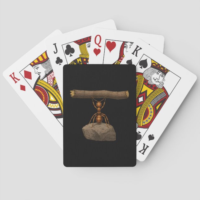 Baraja De Cartas Gimnasio de hormiga divertida (Reverso)