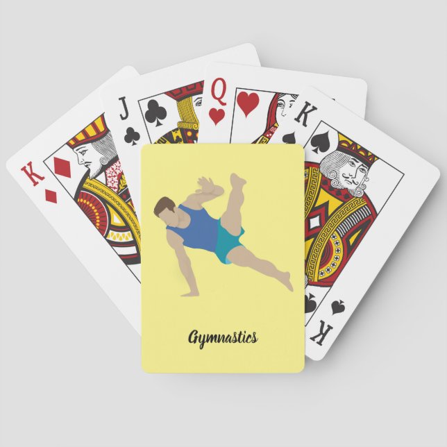Baraja De Cartas Gimnasta masculino (Reverso)