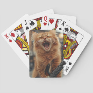 Baraja De Cartas Ginger de Rock N Roll Guitarrero Gato Rockstar