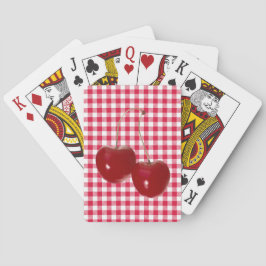 Baraja De Cartas Gingham Rojo Cereza