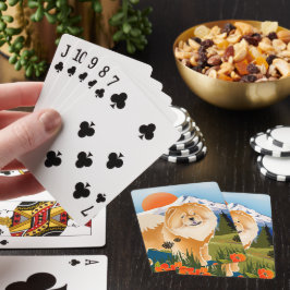 Baraja De Cartas GINKGO, la vaca del monte Hood RED