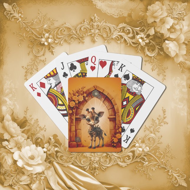 Baraja De Cartas Girafa de bebé en steampunk-personalizado (Subido por el creador)