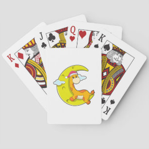 Baraja De Cartas Girafa durmiendo en la luna