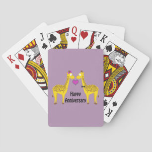 Baraja De Cartas Girafes de aniversario feliz