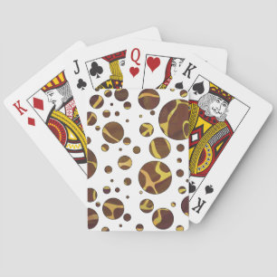 Baraja De Cartas Giraffe Brown and Yellow Print