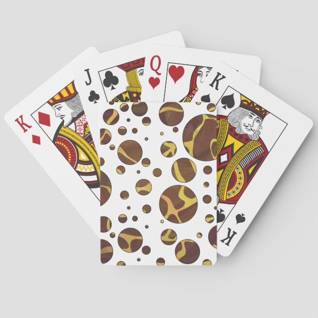 Baraja De Cartas Giraffe Brown and Yellow Print (Reverso)