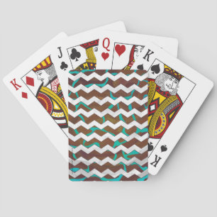 Baraja De Cartas Giraffe Brown y la impresión Verde azulada