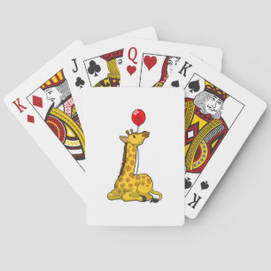 Baraja De Cartas Giraffe con globo