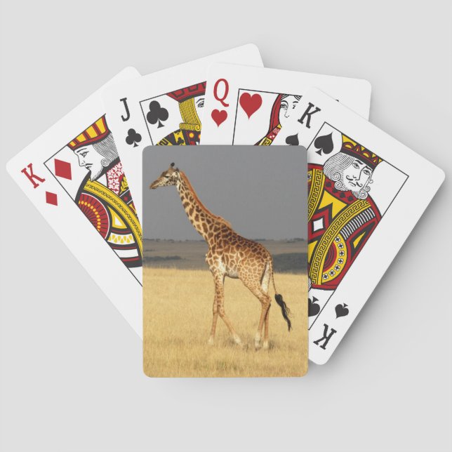 Baraja De Cartas Giraffe de cuerpo completo Africa Animales african (Reverso)