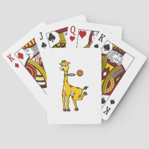 Baraja De Cartas Giraffe en baloncesto con aro de baloncesto