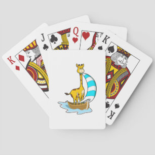 Baraja De Cartas Giraffe en barco de vela
