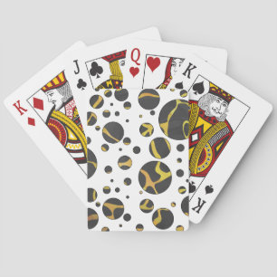 Baraja De Cartas Giraffe Impresión negra y amarilla