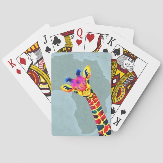 Baraja De Cartas Giraffe Lover Baby Giraffe Peekaboo (Reverso)