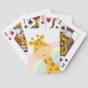 Baraja De Cartas Giraffe Lover Cute Giraffe Peeking