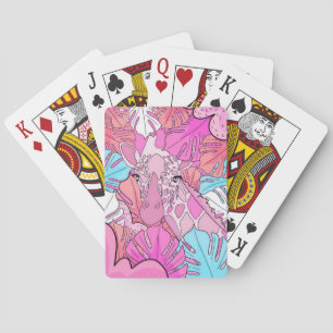 Baraja De Cartas Giraffe Lover Giraffe El Pastel Rosa