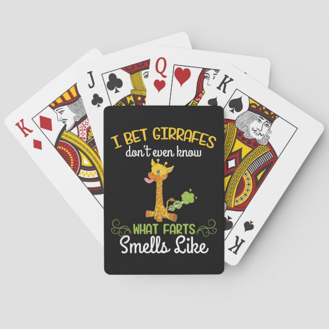 Baraja De Cartas Giraffe Lover Giraffe What Farts Smells Like (Reverso)