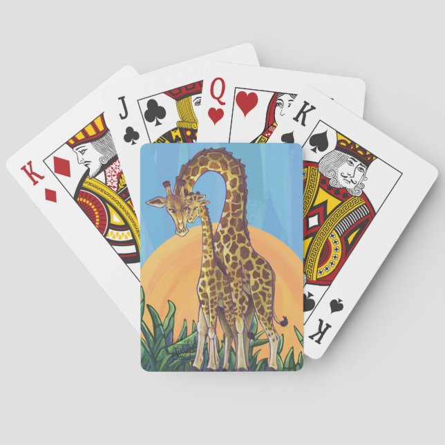 Baraja De Cartas Giraffe Mama y Baby (Reverso)