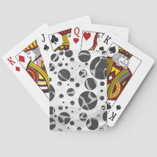 Baraja De Cartas Giraffe Polka Dot Black and Light Gray Print