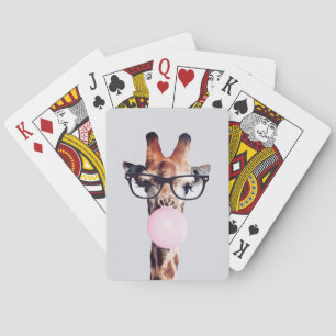 BARAJA DE CARTAS GIRAFFE UTILIZANDO VIDRIOS QUE LLEVAN UN BUBLEGUM