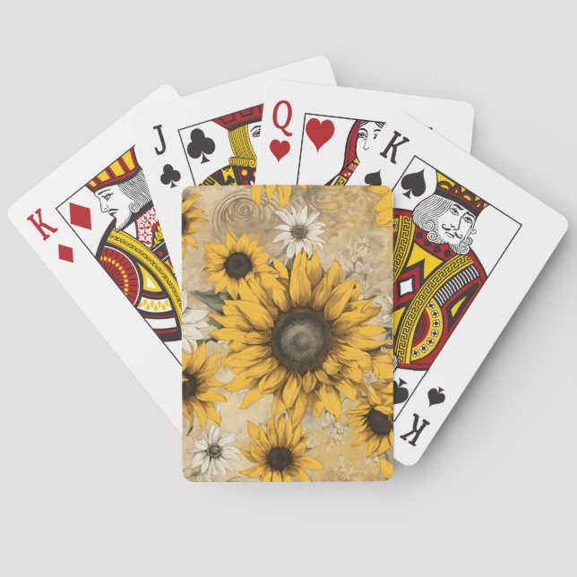 Baraja De Cartas Girasol (Reverso)