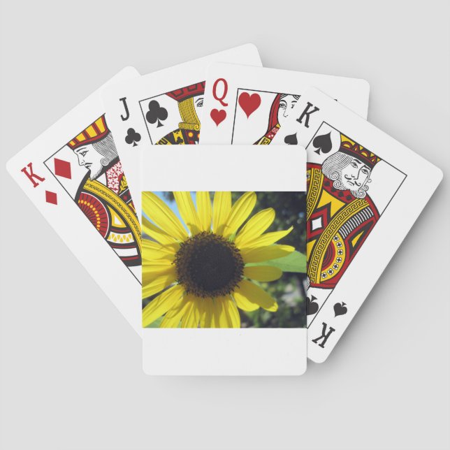 Baraja De Cartas Girasol amarillo (Reverso)