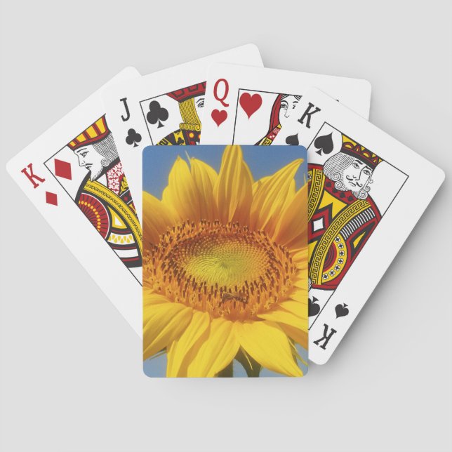 Baraja De Cartas Girasol amarillo (Reverso)