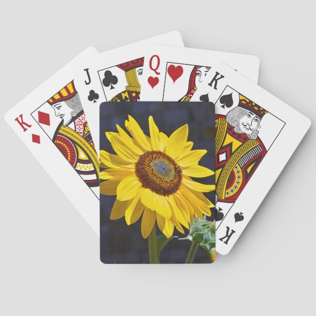 Baraja De Cartas Girasol amarillo brillante (Reverso)