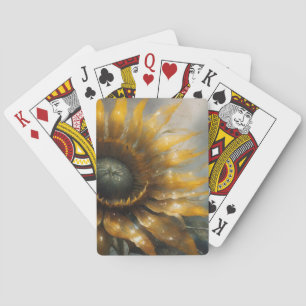 Baraja De Cartas Girasol Cósmico - Impresión de Arte Digital de Fan