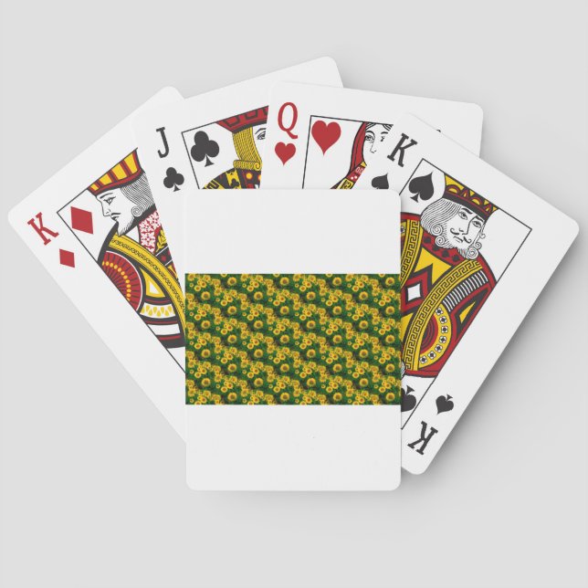 Baraja De Cartas girasoles amarillos (Reverso)