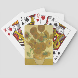 Baraja De Cartas Girasoles, pintura al óleo de naturaleza muerta, V