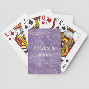 Baraja De Cartas Girly Purple Glitzy Sparkle