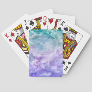Baraja De Cartas Giro de nubes azul y púrpura