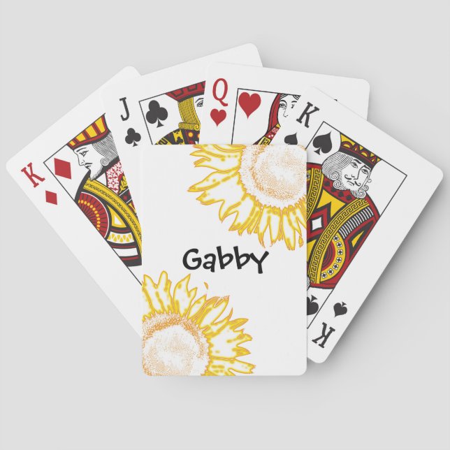 Baraja De Cartas Giros amarillos neones personalizados (Reverso)