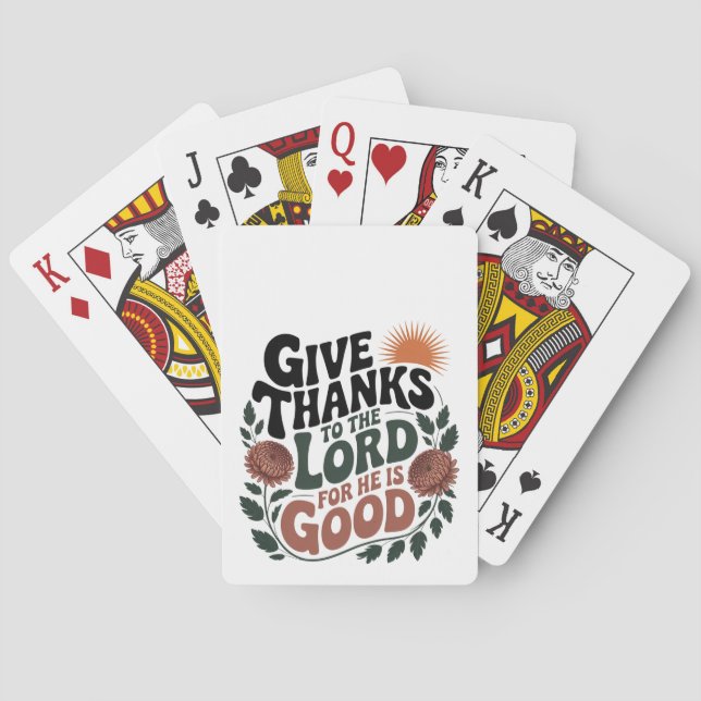 Baraja De Cartas Give Thanks - Christian (Reverso)
