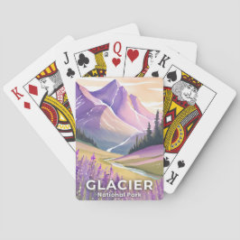 Baraja De Cartas Glacier National Park | Spring Lavender Watercolor