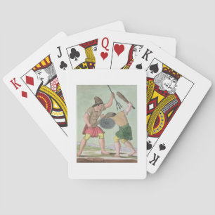 Baraja De Cartas Gladiadores romanos, de "L'Antica Roma", 1825