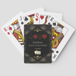 Baraja De Cartas Glam Art Deco Vegas Casino Royale 50th Birthday 