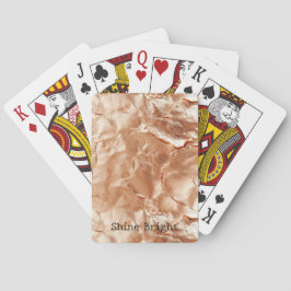 Baraja De Cartas Glam de oro Peach Rosa