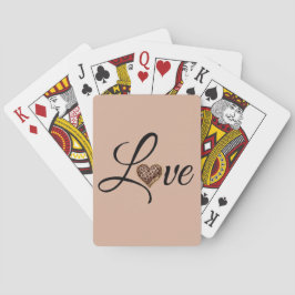 Baraja De Cartas Glam Leopard Heart Love Design
