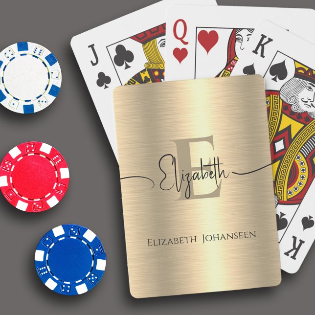 Baraja De Cartas Glam Nombre de guión negro Metalizado cepillado do (Subido por el creador)
