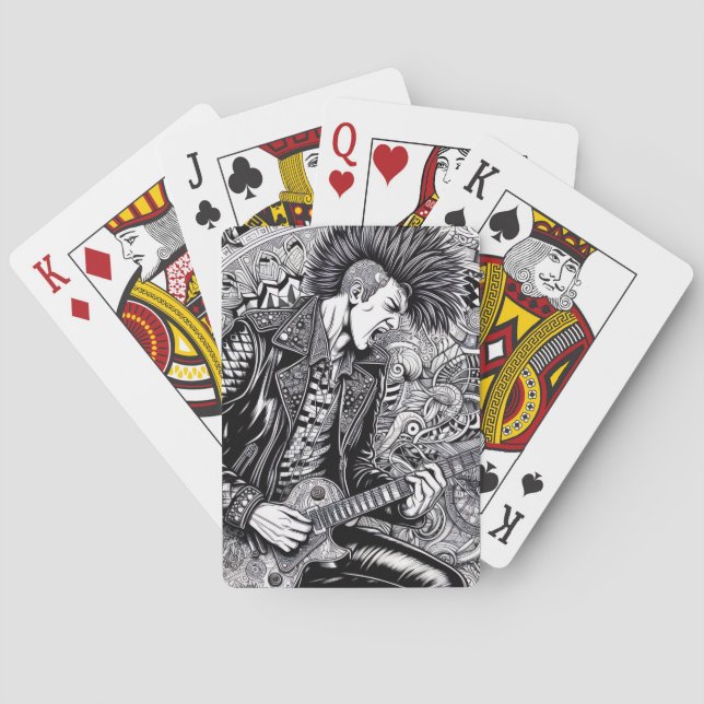 Baraja De Cartas Glam Punk Rock Rockabilly Playing Cards (Reverso)