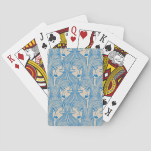 Baraja De Cartas Glamoroso chica: elegante patrón sin costura.