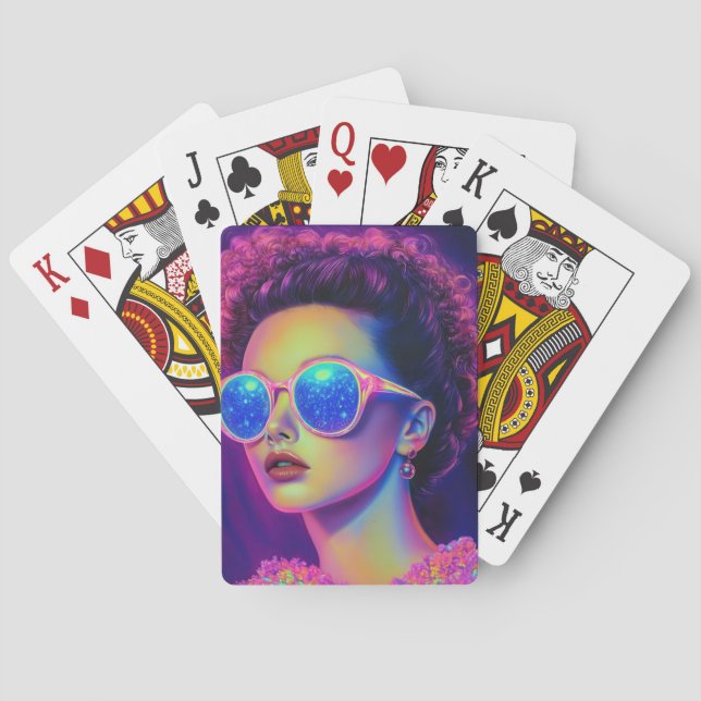 Baraja De Cartas Glamour Neon Galaxy (Reverso)