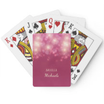 Glamour Pink Bokeh De Lujo Oscuro Pescado Con Nomb