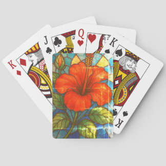 Baraja De Cartas Glass Hibiscus