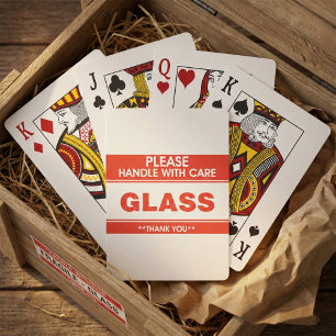 Baraja De Cartas Glass Por Favor Manejar Con Cuidado