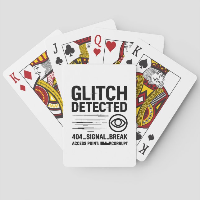 Baraja De Cartas GLITCH DETECTADO - Transmisión de señal dañada (Reverso)