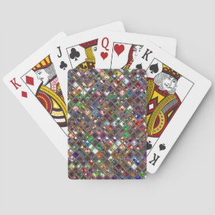 Baraja De Cartas Glitz Tiles tarjetas de reproducción de impresión