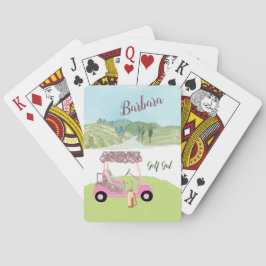 Baraja De Cartas Glitzy Humor Golf Cart Scenic 