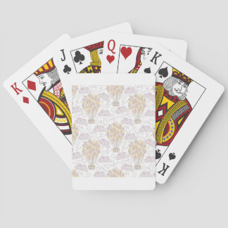 Baraja De Cartas Globo aerostático vintage amarillo y gris